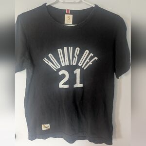 Tracksmith Grayboy "No Days Off" T-shirt, Black, Men's Small